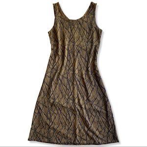 Vintage Bamboo Print Dress